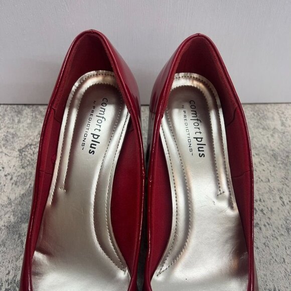 🛑SOLD🛑 Comfort Plus Predictions Red Patent Leather Round Toe Pumps Size 11 - Picture 7 of 14